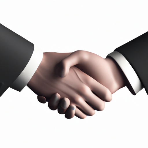 7. An image of two businesspeople shaking hands, representing collaborations and partnerships